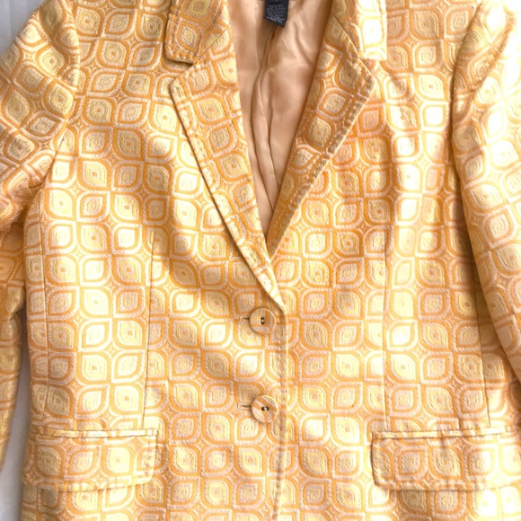 J. Crew Yellow/Gold Metallic Jacket - Picture 1 of 4